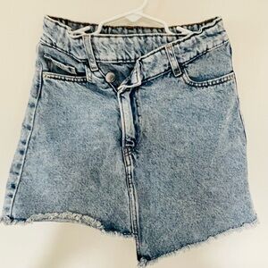 H&M Blue Asymmetrical Denim Skirt